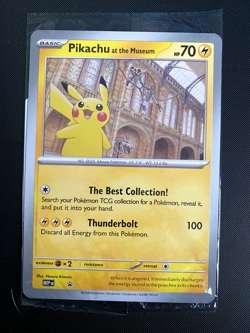 Pokemon TCG Pikachu At The Museum Jumbo Promo Card - SEALED - Image 1