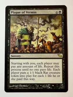 MTG Plague of Vermin - Shadowmoor - NM/LP - Image 1