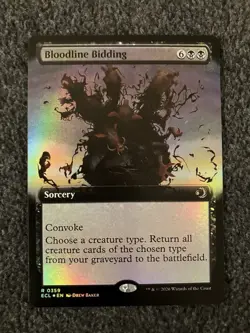 Magic MTG - Bloodline Bidding (Extended Art) Foil - Lorwyn Eclipsed - Image 1