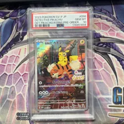 PSA 10 Detective Pikachu 098/SV-P Pre-Order Promo Japanese Pokemon Card GEM MINT - Image 1