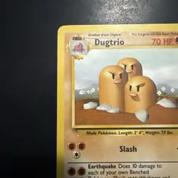Dugtrio 019/102 Base Set unlimited vintage pokemon non-holo rare WotC 1999 - Image 2