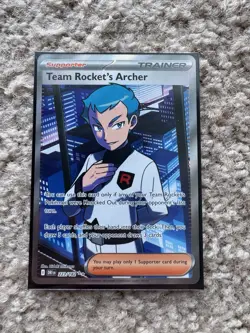 Pokemon TCG Team Rockets Archer Ultra Rare Full Art Card 223/182 Destined Rivals - Image 1