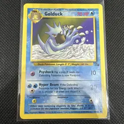 Golduck 35/62 Fossil Non-Holo Pokemon Card TCG 1999-2000 (LP) - Image 1