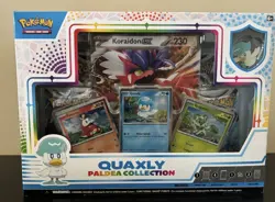 Pokemon TCG Quaxly Paldea Collection Box w/ Foil Promo & Pin sealed - Image 1