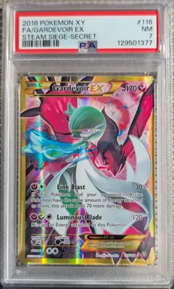 2016 Pokemon Gardevoir EX (Secret) 116/114 XY - Steam Siege Holo PSA 7 - Image 1