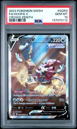 Pokemon Hoopa V GG53/GG70 Crown Zenith: Galarian Gallery Holo PSA 10 - Image 1