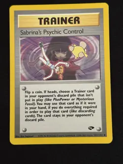 Sabrina's Psychic Control #121/132 - Pokemon TCG - Gym Challenge - Uncommon - NM - Image 1