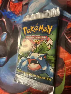(Venusaur) Pokemon GERMAN Base Set Unlimited Booster Pack - Factory Sealed - Image 2