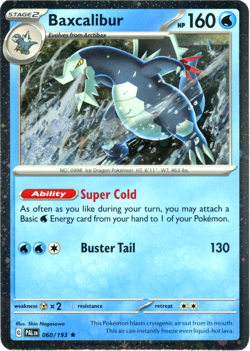 Baxcalibur Pokemon Paldea Evolved 060/193 Cosmos Holo Promo - Image 1