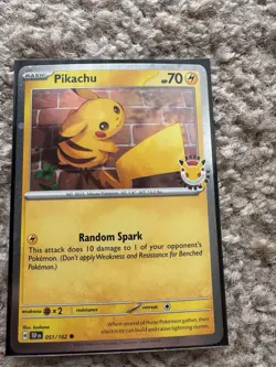 Pikachu 051 /162 Stamped 2026 Pokemon Day 30th Promo TCG With Coin Lot - Image 3
