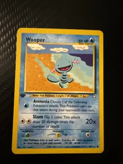Wooper 82/111 Neo Genesis Regular 1st Edition Pokemon TCG Great Condition - Image 1