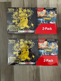 Pokemon ✅ Surging Sparks 2-Pack - Elite Trainer Box (ETB) + Booster Bundle X2 - Image 1