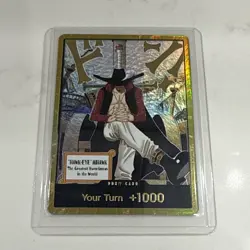 OP14 Gold DON!! Card Hawk Eye Mihawk The Azure Seas Seven One Piece CCG ENGLISH - Image 1