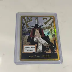OP14 Gold DON!! Card Hawk Eye Mihawk The Azure Seas Seven One Piece CCG ENGLISH - Image 1