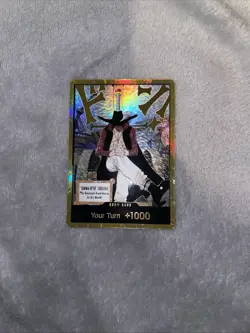 OP14 Gold DON!! Card Hawk Eye Mihawk The Azure Seas Seven One Piece CCG ENGLISH - Image 1