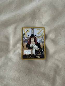 One Piece CCG : OP14 The Azure Sea’s Seven - Gold DON!! Dracule Mihawk English - Image 2