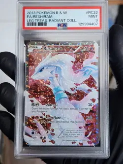 2013 Pokemon Reshiram LEGENDARY TREASURES RC22/RC25 Radiant Collection PSA 9 M - Image 1