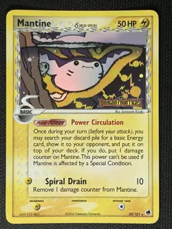 Mantine 20/101 EX Dragon Frontiers Stamped Reverse Holo Pokemon Card NM - Image 1