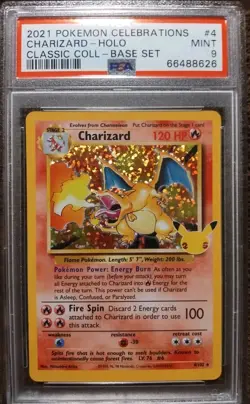 PSA 9 Charizard #4/102 Classic Celebrations Pokemon Card 2021 - Image 1