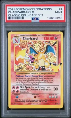 PSA 9 Charizard #4/102 Classic Collection Celebrations Pokemon Card 2021 - Image 1