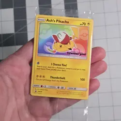 SEALED Ash’s Pikachu TCG SM108 2017 Promo Card Pokemon "I Choose You" Clean - Image 1