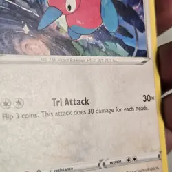 Porygon 2 And Lucky Energy Misaligned Back Error Misprint Pokemon Cards Chilling - Image 3