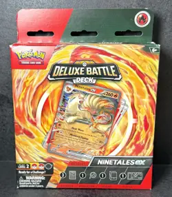 Pokemon TCG Ninetales ex Deluxe Battle Deck 60 Cards Playmat Deck Box Coin Foil - Image 1