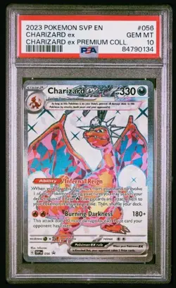 2023 POKEMON SVP EN-SV BLACK STAR PROMO #056 CHARIZARD EX PSA 10 GEM MINT - Image 1
