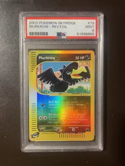 PSA 9 Murkrow Reverse Holo - 79/144 - Skyridge - Pokemon - Read Description - Image 1