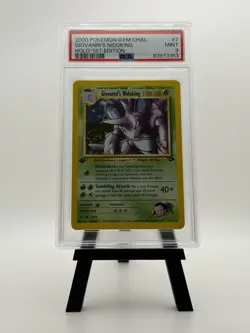 2000 Pokemon 1st Edition Giovanni’s Nidoking Holo Rare Gym Challenge 7/132 PSA 9 - Image 1