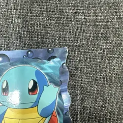 1999 Topps Pokemon Movie Edition #07 Squirtle Evolution Die-Cut #7 Blue Logo - Image 3