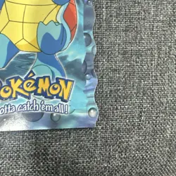 1999 Topps Pokemon Movie Edition #07 Squirtle Evolution Die-Cut #7 Blue Logo - Image 4