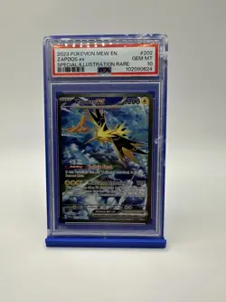 -Zapdos EX #202 2023 Pokemon Mew EN-151- (Damage Slab) PSA 10 - Image 1