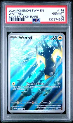 Wattrel IR 178/167 Twilight Masquerade Holo Pokemon PSA 10 - Image 1