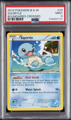 2012 POKEMON B&W BOUNDARIES CROSSED #29 SQUIRTLE PSA 9 - Image 1