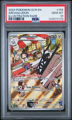 PSA 10 Gem Mint Archaludon Illustration Rare 155/142 Stellar Crown Pokemon TCG - Image 1