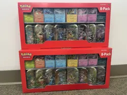 2X Pokemon TCG Prismatic Evolutions Costco 8 Pack Mini Tin Set+Promos New Sealed - Image 1