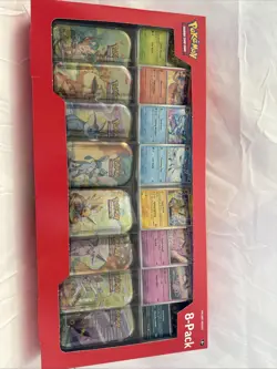 Pokemon TCG Prismatic Evolutions Costco 8 Pack Mini Tins Set + Promos New Sealed - Image 3