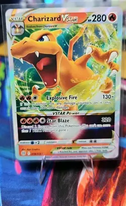 Pokemon TCG Charizard VSTAR Holo Ultra Rare Card Brilliant Stars 018/172. NM. - Image 1