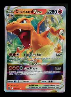 Charizard VSTAR 018/172 Brilliant Stars 2022 Holo Pokemon Card TCG - Image 1