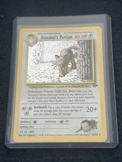 Pokemon TCG WoTC Giovanni's Persian 8/132 Gym Challenge Holo Vintage Rare LP+ - Image 1