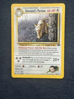Pokemon TCG WoTC Giovanni's Persian 8/132 Gym Challenge Holo Vintage Rare LP+ - Image 5