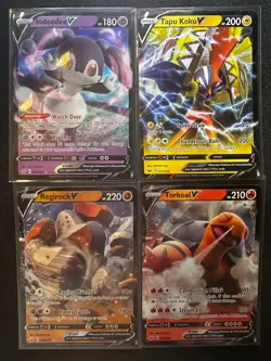 Pokemon Ultra Rare V- 4 Card Lot - Sword and Shield! Indeedee V 91 & More! - Image 1