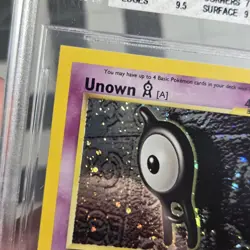 Unown Square Cut Error Miscut Neo Discovery Holo Pokemon Card BGS 8 NM/Mint - Image 2