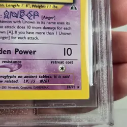 Unown Square Cut Error Miscut Neo Discovery Holo Pokemon Card BGS 8 NM/Mint - Image 4