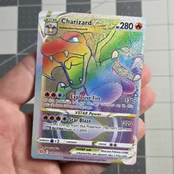 Charizard VStar OC Miscut Error Rainbow Secret Rare Pokemon Card 174/172 - Image 1