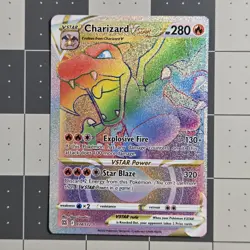 Charizard VStar OC Miscut Error Rainbow Secret Rare Pokemon Card 174/172 - Image 4