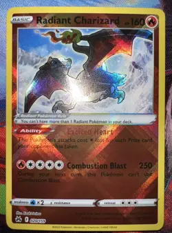 Radiant Charizard 020/159 Pokemon TCG Crown Zenith Holo NM - Image 1