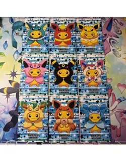 2 Sets Gold Star Ponchos Eeveelutions Non -TCG Pokemon Card - Image 1