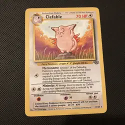 Pokemon TCG Clefable Jungle Card 17/64 Unlimited Rare Non-Holo - Image 1